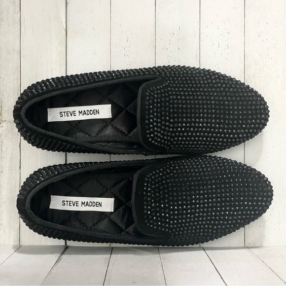 STEVE MADDEN Caviarr Men’s Rhinestone Crystal Studded Slip On Loafers main image 7